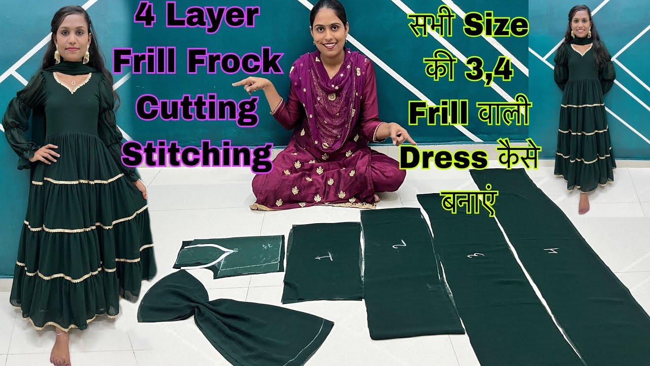 Naira style gathering slits kurti cutting/ trendy frock cutting and  stitching/ chaak wali kurti - YouTube